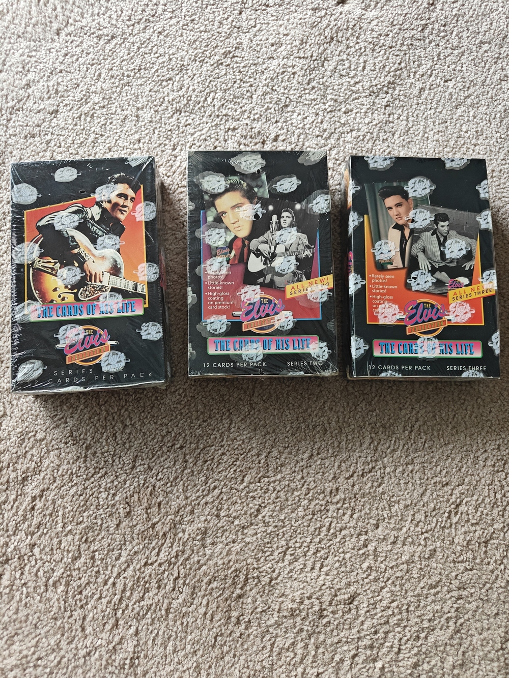 Elvis Presley Cards Of His Life Series 1, 2 and 3 - 3 Boxes Factory Sealed